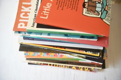 Stack of magazines Arts Bites