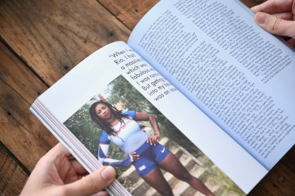 Gal-dem UN/REST magazine issue with photo of athlete Kadeena Cox